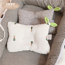 Pure cotton gauze baby pillow 0-1 years old to correct the partial head newborn baby stereotyped pillow anti partial head newborn pillow