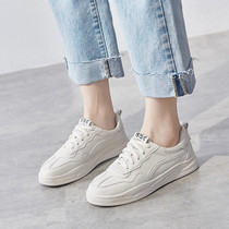 Small white shoes 2020 spring new shoes female students Joker board shoes flat base Harajuku leather womens shoes tide X0229