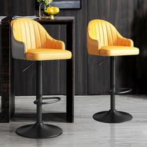 HuHao Bar Bench Chair Home Island Desk Bar Chair Swivel Lifting Chair Bar Front Desk High Bar Stool Backrest High Footstool