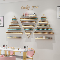 ins simple nail art glue display rack nail polish rack subnet red triangle wall rack container