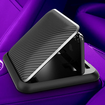 New car phone holder carbon fiber grain silicone stand car dashboard center console mobile phone holder