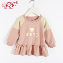 Autumn new female baby sweaters cotton comfortable girls long-sleeved tops for infants and young children casual pullovers