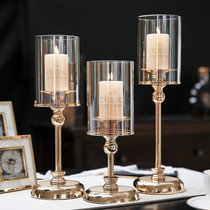  Light luxury candles Taipei European retro romantic dining table candlelight dinner props Household simple modern decorations ornaments