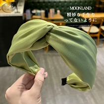 Fat womens summer out high-end hair travel headband summer wide-side hair bitter hair hoop Korean version of net red 2021 New