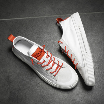 Mens shoes winter trendy shoes canvas casual board shoes small white shoes Korean version of the trend white shoes lazy shoes Ice Silk cloth shoes