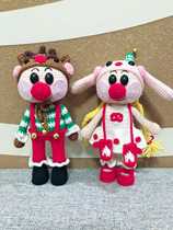 Mango family Diy pure hand crochet hook knit bread Superman Christmas Gross Line Doll Finished
