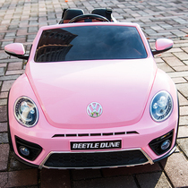 Baby boy electric car four-wheel remote control toy baby kid beetle battery stroller can seat person with remote control