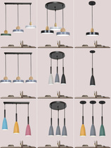 Dining lamp dining hall lamp Hall chandelier 3 Head Kitchen simple modern simple led bar Nordic dining room bedside chandelier