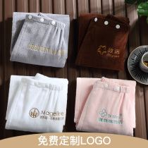 Bath skirt womens winter tube top bath towel household cotton absorbent sweat steaming clothes can be worn and wrapped beauty salon special bathrobe customization