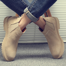 Tide brand Martin boots mens 2021 spring and autumn British style casual tooling boots genuine leather retro Chelsea mens boots