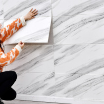  Self-adhesive wallpaper 3D three-dimensional brick wall stickers waterproof TV background wall living room decoration stickers Foam self-adhesive wallpaper