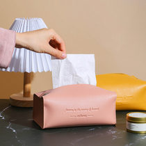 Leather tissue box household living room toilet restaurant tea few car with light luxury high-grade hands to collect the drawing box