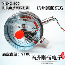 Hangzhou Fuyang Oriental YNXC-100 150 magnetic-assisted shock-resistant electric contact pressure gauge hydraulic seismic oil-filled type