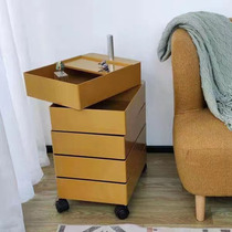 Rotating storage cabinet bedroom snack locker cosmetics modern minimalist bedside table small kitchen locker