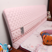 All-inclusive fabric soft bag bed head cover cover simple modern solid wood protective cover dust cover cloth bed Backrest Cover