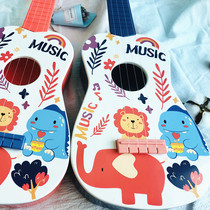 Childrens early education simulation ukulele hand playing guitar puzzle Enlightenment instrument kindergarten guitar bass