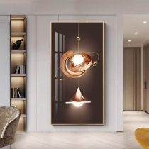 Modern abstract porch decorative painting vertical light luxury living room hanging painting Atmospheric high-end corridor aisle mural