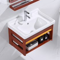 Mini wall-mounted small-sized washbasin toilet washbasin balcony space aluminum bracket basin simple