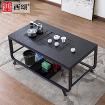 Xisong fire stone kung fu tea table automatic water supply office tempered glass drinking tea table brewing tea table