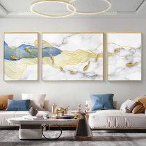 Abstract Nine Fish Drawings Living Room Decorative Painting Light Luxury Sofa Background Wall Triple Painting Mural Modern Minimalist Villa Hanging Paintings
