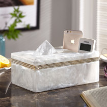 Modern minimalist tissue box remote control storage box European creative resin living room drawing paper box home paper box