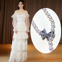 diy silver jewelry material 925 silver bow buckle buckle connector Pearl necklace bracelet buckle jewelry accessories