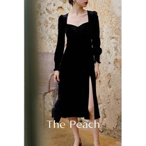 MICHELLLYMO STYLE RETRO Slim Velvety Velvet Dress Dresses Herbenoaters annual meeting Lioness Dress