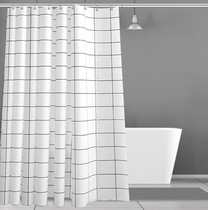  Bathroom shower curtain set punch-free waterproof thickened high-end partition curtain bathroom curtain shower curtain