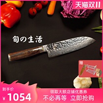 Japanese Beiyin ten-day knife Damascus steel knife chef chef special Sande knife chef cooking knife sushi knife