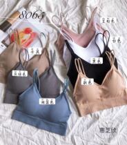 European Station Double Slim with Breasted Beauty Back Short Vest No Steel Ring Bra Harness Underwear Lady Bottom Wrap Breast Wrap Chest Strap Chest Cushion