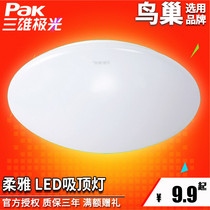  Sanxiong Aurora LED ceiling light Soft and elegant all-white balcony entrance aisle ceiling light 12w18w24w PAK417000