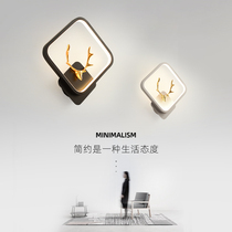 Wall lamp bedroom bedside LED lamp modern simple staircase living room background wall wall lamp antler aisle aisle wall lamp