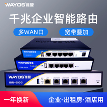 Weimeng multi-WAN port full Gigabit enterprise-class router High-speed wired Internet cafe rental house Dual-network broadband overlay intelligent flow control Internet behavior management 4-way PPPoE dial-up FBM-220G