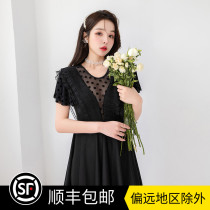 Large code display slim one-piece swimsuit woman feeling fat MM200 catgut skirt style coalectised with conservative bubble spa large chest