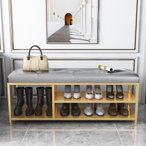 Changing shoes stool Home doorway Nordic light extravaganza Versatile Aisle Entrance Doors Creative Suede Boules Shoes Strip Benches