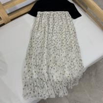 Light elegant fresh 2021 homemade snow spinning small crummy fish tail 100 pleated half body dress with a long-in-a-one-character float