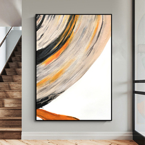 Hand-painted Oil Painting Modern Minimalist high-end Abstract Art hanging painting Stream gold overflowing color Xuanguan gangway Living room Decorative Painting