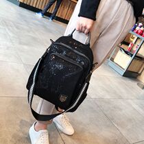 Hong Kong Tide Brand Shoulder Bag Womens 2021 New Korean Fashion Sequins Joker Travel Bag Single Shoulder Dual-purpose Womens Backpack