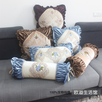European cushion high-grade Italian velvet pillow fabric pillow sofa backrest waist pillow bed backrest 2