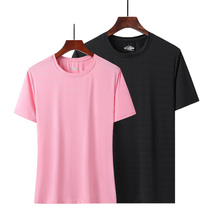 Sports quick-drying T-shirts for men and women Summer couples plus fat large size ice silk short sleeve running fitness clothing group single clothing