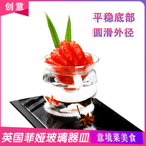 Creative glass special-shaped tableware Container container dish big Dong creative dish artistic conception dish hotel restaurant supplies