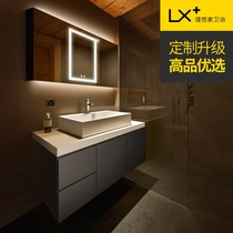 Ideal home Minimalist modern bathroom cabinet Bathroom sink Bathroom cabinet combination custom heterosexual cut angle bevel cabinet