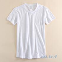 Canoe slim Joker Korean single men quick-drying round neck short sleeve T-shirt outdoor bamboo cotton T-shirt U collar