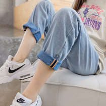 Maternity pants Spring and autumn wear fashion summer thin maternity jeans Spring and summer loose dad pants Maternity clothes for women