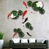 Wall decoration Creative home decoration Hotel restaurant background wall decoration Home entrance fish wall decoration pendant