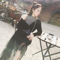sandro Moscoloni Han Edition Han style famous Jack dress suit dress dress long sleeve knitted shirt two pieces