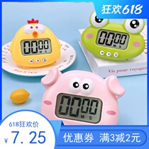 Cartoon Timer Reminder Student Learn Cute Question Pour Kitchen Timer Magnetic Electronic Alarm Second Watch
