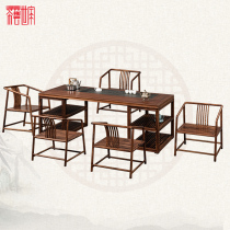 Tea art family New Chinese modern simple Wu Jinmu light luxury hotel club Kung Fu tea table Tea table and chair combination