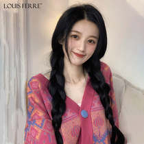 Wig female summer Full Lace wig long female real hair delivery needle real hair wig set female hair wig long hair