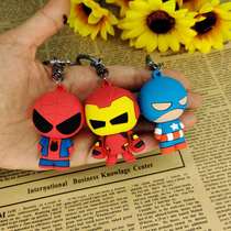 New three-dimensional keychain cartoon cute versatile key chain student bag pendant PVC soft plastic hanging decoration custom